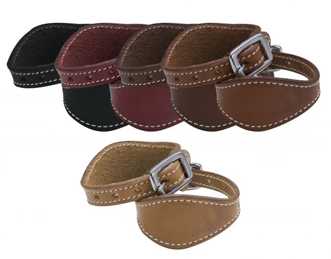 Russet Leather Stirrup Hobbles - Shaped, 1 Pair (F561) - Western Saddle Tack