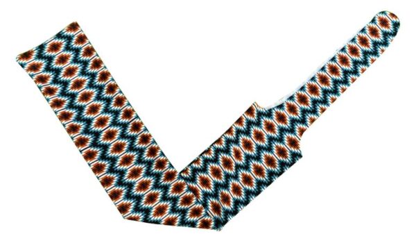 Showman Teal and White Aztec Lycra Printed Slip-On Tail Bag - Down Home ...
